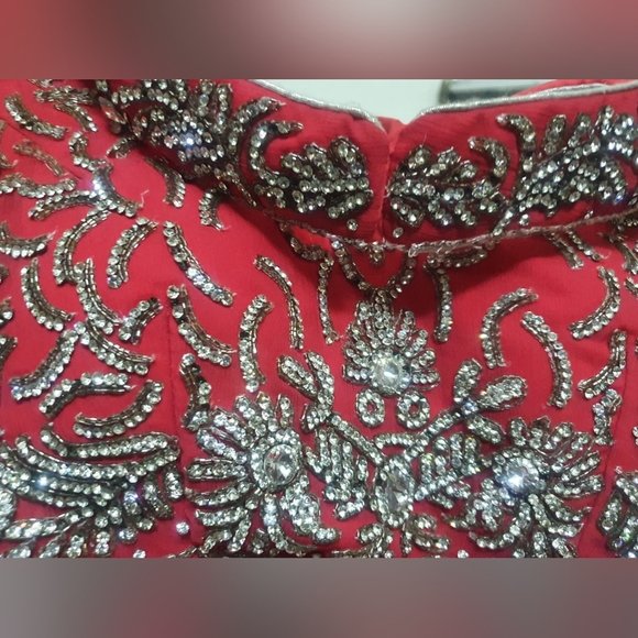 Festive Anarkali Suit Set for Parties and Wedding Functions Ceremony - Picture 8 of 10